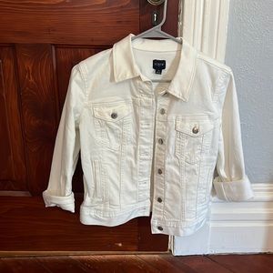 White jean jacket